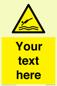 Custom Warning diving area